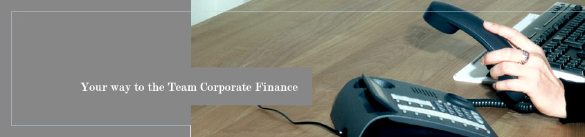 Image: Your way to the Team Corporate Finance